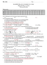 Bài kiểm tra số 2 năm học 2015 - 2016 môn  Hoá học 11 cơ bản thời gian 45 phút